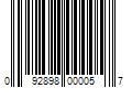 Barcode Image for UPC code 092898000057