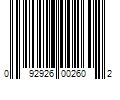 Barcode Image for UPC code 092926002602