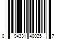 Barcode Image for UPC code 094331400257