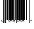 Barcode Image for UPC code 095332000057