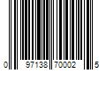 Barcode Image for UPC code 097138700025