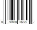 Barcode Image for UPC code 098000002537