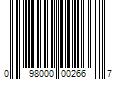 Barcode Image for UPC code 098000002667