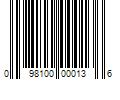 Barcode Image for UPC code 098100000136