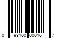 Barcode Image for UPC code 098100000167