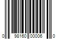 Barcode Image for UPC code 098160000060