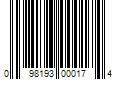 Barcode Image for UPC code 098193000174