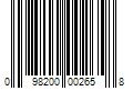 Barcode Image for UPC code 098200002658