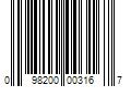 Barcode Image for UPC code 098200003167