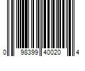 Barcode Image for UPC code 098399400204