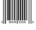 Barcode Image for UPC code 098445000068