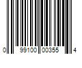 Barcode Image for UPC code 099100003554