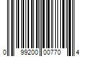 Barcode Image for UPC code 099200007704