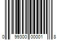 Barcode Image for UPC code 099300000018