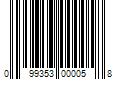 Barcode Image for UPC code 099353000058