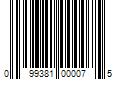 Barcode Image for UPC code 099381000075