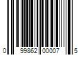 Barcode Image for UPC code 099862000075