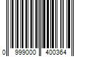 Barcode Image for UPC code 0999000400364