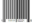 Barcode Image for UPC code 111111022215