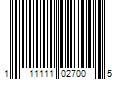 Barcode Image for UPC code 111111027005