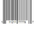 Barcode Image for UPC code 111211777787