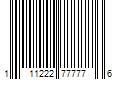 Barcode Image for UPC code 111222777776