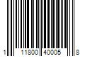 Barcode Image for UPC code 111800400058