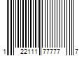 Barcode Image for UPC code 122111777777