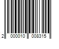 Barcode Image for UPC code 2000010008315