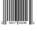 Barcode Image for UPC code 200017000462