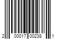 Barcode Image for UPC code 200017002381