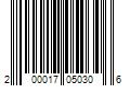 Barcode Image for UPC code 200017050306