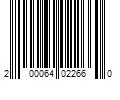 Barcode Image for UPC code 200064022660