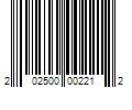 Barcode Image for UPC code 202500002212