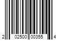 Barcode Image for UPC code 202500003554