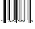 Barcode Image for UPC code 204004003535