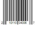 Barcode Image for UPC code 210110040067