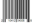 Barcode Image for UPC code 210412040055