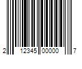 Barcode Image for UPC code 212345000007