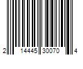 Barcode Image for UPC code 214445300704