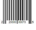 Barcode Image for UPC code 220000000705