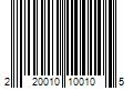 Barcode Image for UPC code 220010100105