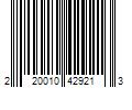 Barcode Image for UPC code 220010429213