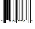 Barcode Image for UPC code 222100075362