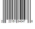 Barcode Image for UPC code 222151840476