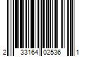 Barcode Image for UPC code 233164025361