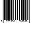 Barcode Image for UPC code 2702900009999