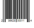 Barcode Image for UPC code 286628000114