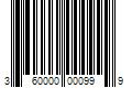 Barcode Image for UPC code 360000000999