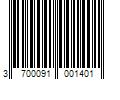 Barcode Image for UPC code 3700091001401